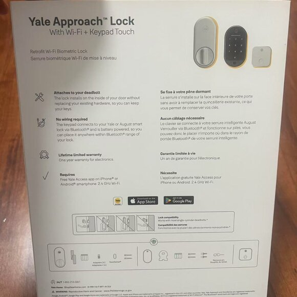 Yale Approach Lock with Wi-Fi and Keypad Touch SILVER - Picture 2 of 4